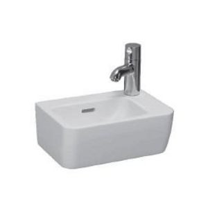 Pro S fontein 360x250x165mm wit met kraangat rechts + overloop (excl. kraan)