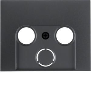 Afdek. antennecontactdoos 2 uitsparingen berker K.1/K.5 antraciet