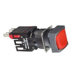 Drukknop Verzonken Terugvering Ø16mm 1NC + 1NO