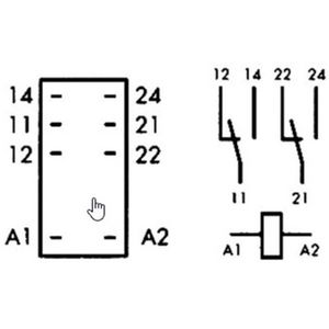 ASKI Relais 2 C/O 24VDC 8A