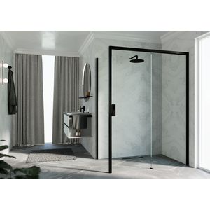 Opera 2P schuifdeur 1470-1510x2000mm mat zwart helder LI