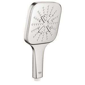 Handdouche rainsh. 130 smartact. cube 3 straalsoorten supersteel (rvs look)