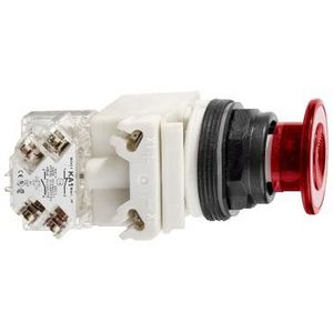Drukknop vuistslag 41mm Verlicht Montagegat 30mm 2 standen R