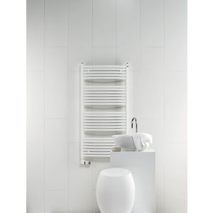 Handdoekradiator Zeno Bow 1700x600mm RAL9016 50mm. aansl.