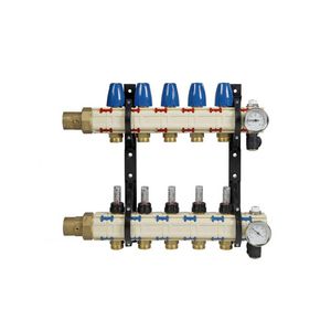Vloerverwarmingsverdeler modulair 2010MA  kunststof 6-groeps pomploos incl. flowmeters