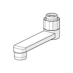 Uitloop sprong 100mm chroom