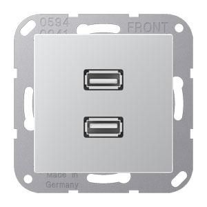 Afdekking A500 aluminium voor 2xUSB