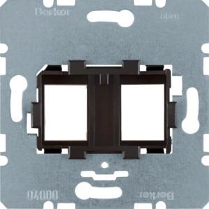 Draagplaat modulaire jacks 2-v bruine houder 14,9x19,5mm