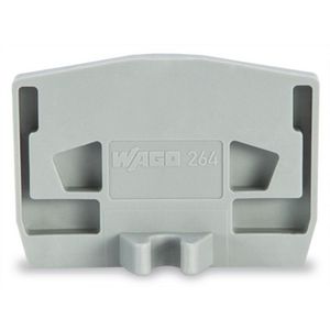 Afsluitplaat met bev.flens 4mm grijs 264-361 VVE=25