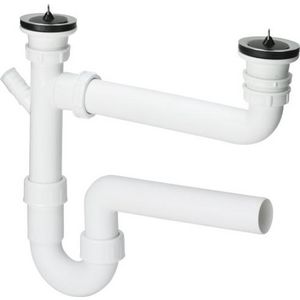 Afvoer Overloopgarnituur 1 1/2x40 kunststof/wit