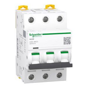 Installatieautomaat 3-polig In= 2,5A MA-karakteristiek iC60L