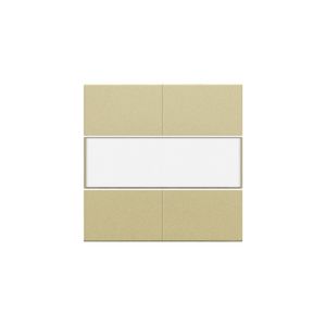 Afwerkingsset 4-voudige pot.vrij knop 24V tekstveld gold