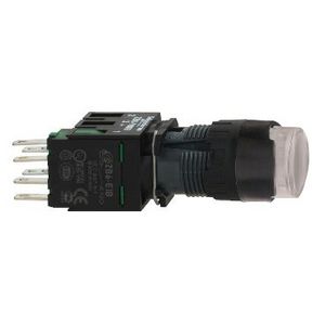 Drukknop Verlicht Verzonken Terugvering Ø16mm 24V 1NO