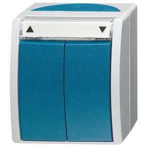 Opbouw jalozieschakelaarsokkel schak 1P IP44 ocean