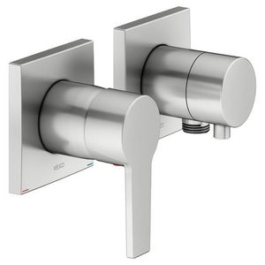 Set 1-hendel mengkraan inbouw 2-weg slangaansl. roestvr.staal