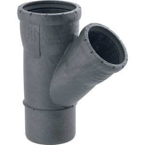 Silent-Pro PP-MX T-stuk 45° 75mm 2x mof/spie d1=75mm 2x mof/spie
