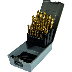 Gereedschapset HSS geslepen 1-13mmTIN