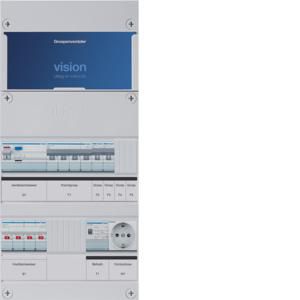 Groepenkast 2-groepenverdeler HS ALS 30mA/HACO/direct +K+T+W 3-F