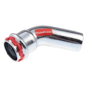 Insteekbocht 45° SudoPress staalverzinkt pers x spie 15x15mm SP8040V