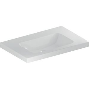 iCon Light wastafel 75x48cm zonder kraangat zonder overloop / met afleg wit