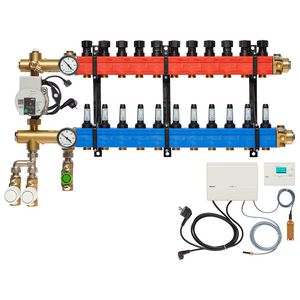 Vloerverw.verdeler 4850 3-pijps E-pomp OA. 10-145l/u 11-groeps