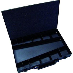 Metalen koffer leeg 13-vaks 50x400x250mm met handgreep