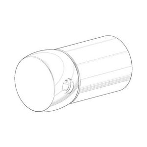Houder voor handoekring 38x39x70mm chr