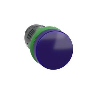 Monolithische signaallamp 22 Gladde lens Led 230-240V Blauw