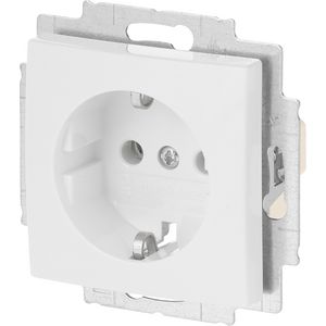 Wandcontactdoos randaarde Centraalplaat inbouw SI-B-alpin wit (20 EUCR-914)