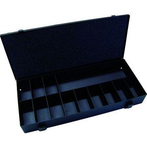 Metalen koffer leeg 13-vaks 50x370x157mm zonder handgreep