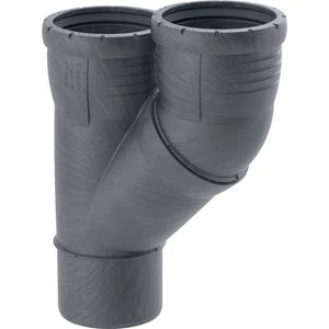 Silent-Pro PP-MX parallel T-stuk 45° 90mm 2x mof/ spie