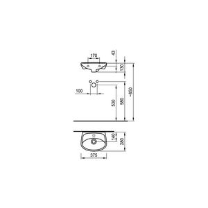 Fontein Star White 375 x275mm Wit