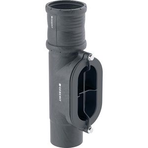 Silent-Pro PP-MX ontstoppingsstuk 90° met ovale opening 110mm mof x spie