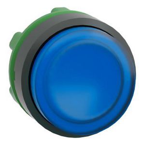Kop drukknop Verlicht Verhoofd Terugvering 22mm Blau