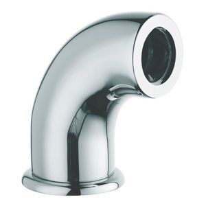 Koppeling staand chroom p/st.
