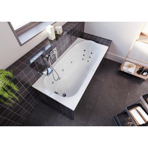 Whirlpool Columbia Rihopool 150x75cm systeem FLOW links hoogglans wit
