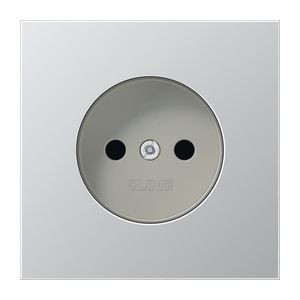 Wandcontactdoos aluminium 1-voudig LS