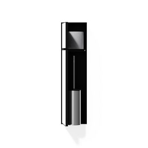 Closed CL10 inbouw closetborstelgarnituur/reserveclosetrolhouder mat zwart 2x deur betegelbaar
