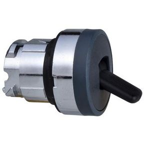 Kop keuzeschakelaar Terugvering 2 standen Ø22mm Zwart