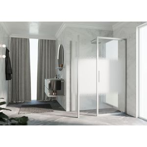 Zijwand K2F 1010-1030x2000mm matchroom rose motief