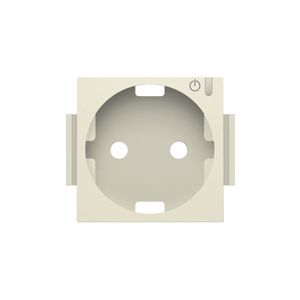 Afwerkingsset geconn. schakelbaar stopcontact+knop cream