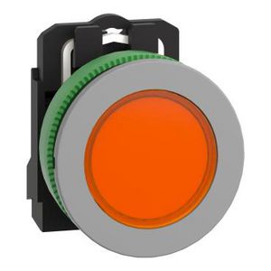 flush mounted pilot light complete 230...240V orange cp grey