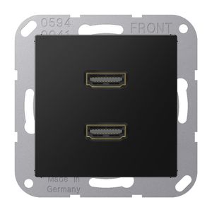 Afdekking A500 matzwart voor 2xHDMI