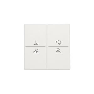 Afwerkingsset draadloze schakelaar 4 bed.knoppen white