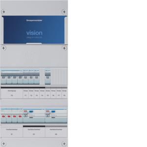 Groepenkast 4-groepenverdeler HS 2xALS 4P 30mA +K 3-fase