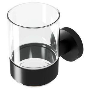 Drinkglas + drinkglashouder zwart NEMOX BLACK