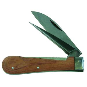 Kabelmes houten handvat 2-delig