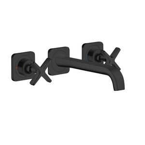 AXOR Citterio E 3-gats wastafelkraan Wand mat zwart