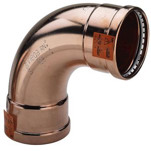 Bochtkoppeling 90° Profipress XL koper 108x108mm