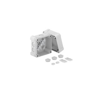 Kabeldoos klemmenstr. 95x95x72 polycarb. li.grijs RAL 7035